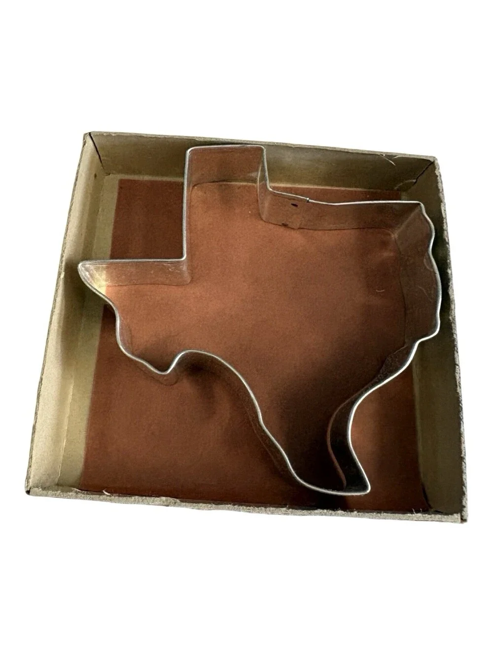 VTG TEXAS LONE STAR METAL COOKIE CUTTER IN ORIGINAL BOX  FROM 1960'S